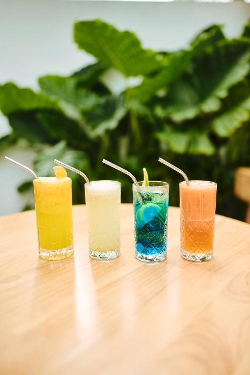 Colourful fresh mocktails on Kondey